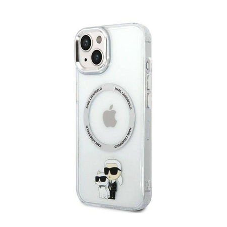 Karl Lagerfeld IML NFT Karl & Choupette MagSafe - Etui iPhone 14 Plus (przezroczysty) (KLHMP14MHNKCIT)