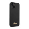 Guess Silicone Vintage - Etui iPhone 14 Plus (czarny) (GUHCP14MSLSMK)