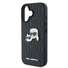 Karl Lagerfeld Monogram Karl & Choupette Head Pin - Etui iPhone 16 (czarny) (KLHCP16SPGKLKCPK)