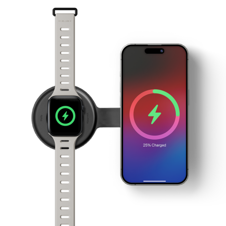 Native Union Voyage 2-in-1 Qi2 Wireless Charger - bezprzewodowa ładowarka podróżna Qi2 15W do dwóch urządzeń kompatybilna z MagSafe (black) (VOY-2IN1-WL-BLK)
