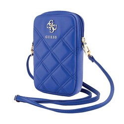 Guess Zip Quilted 4G - Torebka na telefon (niebieski) (GUWBZPSQSSGB)
