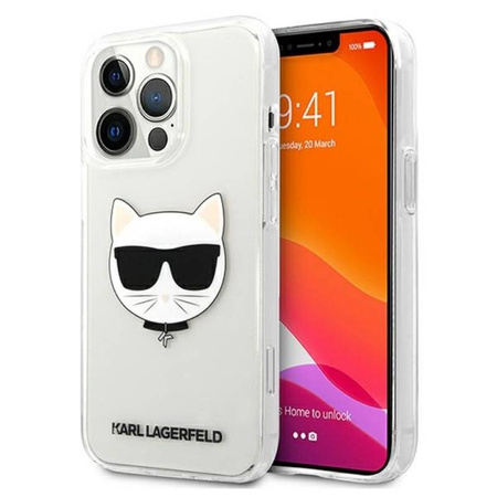 Karl Lagerfeld Choupette Head - Etui iPhone 13 Pro Max (przezroczysty) (KLHCP13XCTR)