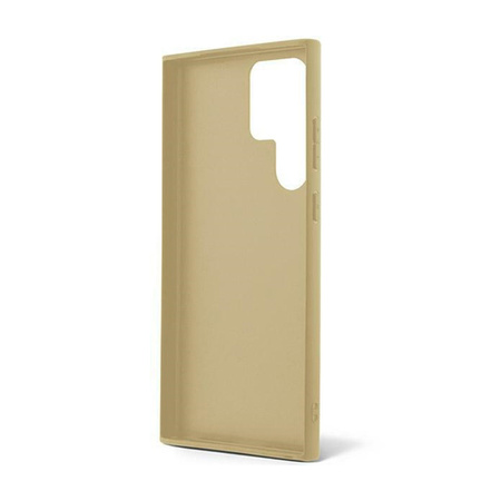 Guess Glitter Flakes Metal Logo Case - Etui Samsung Galaxy S24 Ultra (złoty) (GUHCS24LHGGSHD)