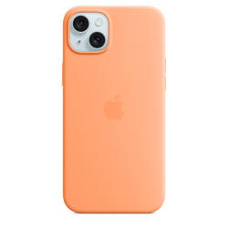 Apple Silikonowe etui z MagSafe do iPhone’a 15 Plus - pomarańczowy sorbet (MT173ZM/A)