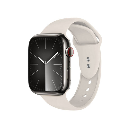 Crong Liquid - Pasek do Apple Watch 38/40/41/42mm (kamienny beż) (CRG-40LQB-STN)