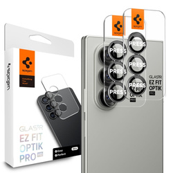 Spigen Optik Pro HD GLAS.TR EZ Fit Camera Protector 2-Pack - Szkło ochronne na obiektyw do Samsung Galaxy Z Fold 7 (2 szt)(Czarny) (AGL09581)