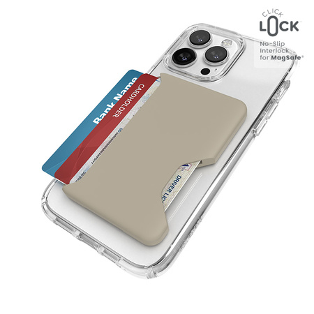Speck ClickLock Wallet For MagSafe - Magnetyczny portfel MagSafe (Pale Oak) (150423-3178)