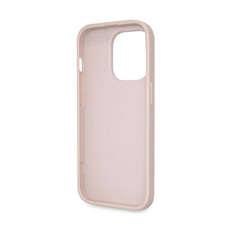 Guess Crossbody 4G Metal Logo - Etui iPhone 15 Pro (różowy) (GUHCP15LP4TDSCPP)