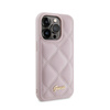 Guess Quilted Metal Logo - Etui iPhone 15 Pro Max (różowy) (GUHCP15XPSQSQSP)