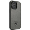 Guess Saffiano Triangle Logo Case – Etui iPhone 13 Pro (srebrny) (GUHCP13LPSATLG)