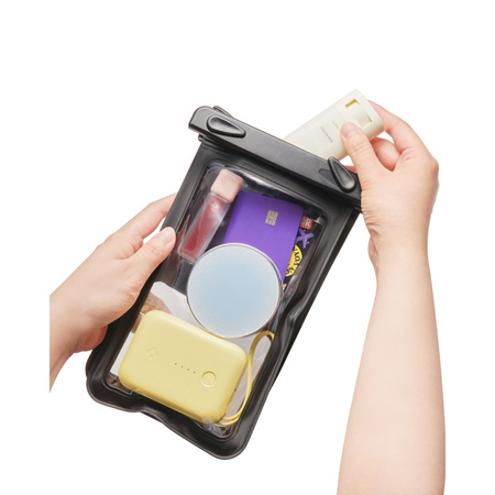Spigen A603 Universal Waterproof Case - Etui wodoodporne do smartfonów do 6.9" (Black) (ACS09745)