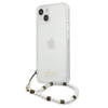 Guess White Pearl Strap - Etui iPhone 15 / 14 / 13 (przezroczysty) (GUHCP13MKPSWH)