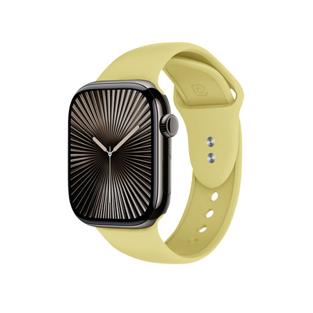 Crong Liquid - Pasek do Apple Watch 38/40/41/42mm (słomkowy) (CRG40LQBCTR)