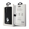 Karl Lagerfeld Silicone Choupette Metal Pin - Etui Samsung Galaxy S24+ (czarny) (KLHCS24MSMHCNPK)