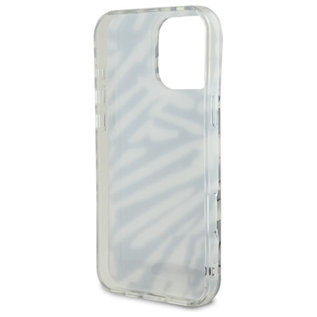 Karl Lagerfeld IML Zebra Pattern & Cord - Etui iPhone 16 Pro Max (czarny) (KLHCP16XHZBPKCCK)