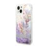 Guess Liquid Glitter Flower – Etui iPhone 14 Plus (fioletowy) (GUHCP14MLFLSU)