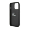 BMW Leather Carbon Blue Line – Etui iPhone 14 Pro (Czarny) (BMHCP14L22NBCK)