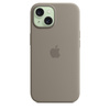 Apple Silicone Case - Silikonowe etui z MagSafe do iPhone 15 (popielaty brąz) (MXPG3ZM/A)