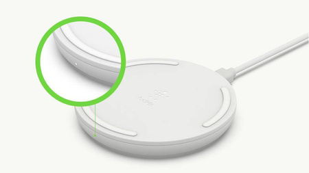 Belkin Ładowarka bezprzewodowa 10W + zasilacz QC 3.0 + kabel - biała (WIA001VFWH)