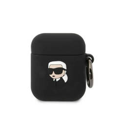 Karl Lagerfeld Silicone NFT Karl Head 3D - Etui AirPods 1/2 gen (czarny) (KLA2RUNIKK)