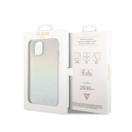 Guess IML Faceted Mirror Disco Iridescent - Etui iPhone 15 (Iridescent) (GUHCP15SHDECMI)