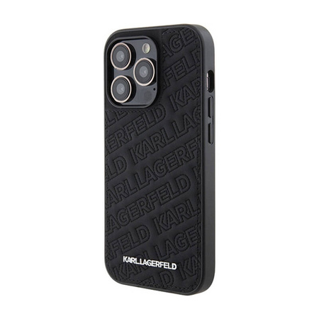 Karl Lagerfeld Quilted K Pattern - Etui iPhone 15 Pro (czarny) (KLHCP15LPQKPMK)