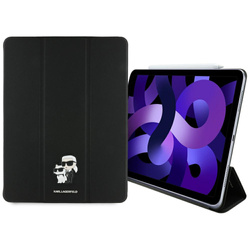 Karl Lagerfeld Book Cover Saffiano Magnetic Karl & Choupette - Etui iPad Air 13” M3 (2025) / iPad Air 13” M2 (2024) (czarny) (KLFC13RM24SAKCK)