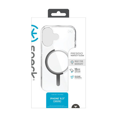 Speck Presidio Perfect Clear MagSafe - Etui iPhone 17 (Clear / Silver) (150954-3240)