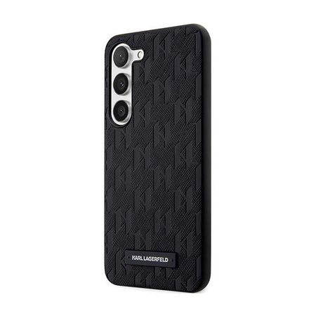 Karl Lagerfeld Saffiano Monogram Metal Logo - Etui Samsung Galaxy S24+ (czarny) (KLHCS24MSAKLHPK)