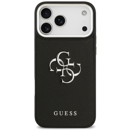 Guess Grained Big 4G Classic Logo - Etui iPhone 17 Pro Max (czarny) (GUHCP17XPG4SMCEK)