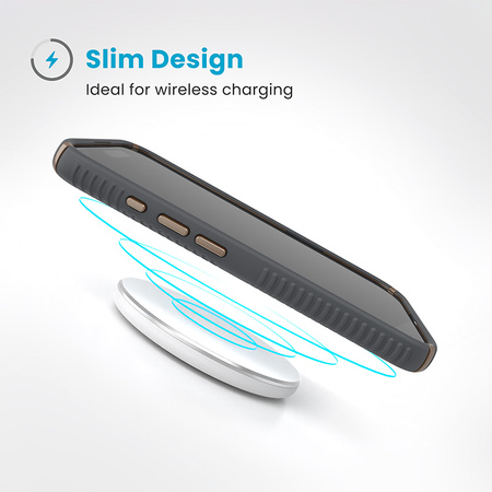 Speck Presidio2 Grip - Etui iPhone 16 (Charcoal Grey / Cool Bronze / White) (150779-3212)