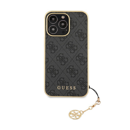 Guess 4G Charms Collection - Etui iPhone 14 Pro Max (szary) (GUHCP14XGF4GGR)