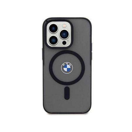 BMW Signature MagSafe - Etui iPhone 14 Pro (czarny) (BMHMP14LDSLK)