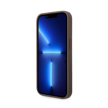 Guess 4G Big Metal Logo - Etui iPhone 15 Pro (brązowy) (GUHCP15L4GMGBR)