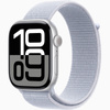 Apple Watch Series 10 GPS 46mm Koperta z aluminium w kolorze srebrnym, opaska sportowa w kolorze błękitnego obłoku (MWWN3ET/A)