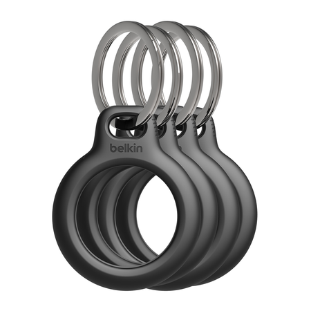 Belkin Etui na AirTag z kółkiem do kluczy, 4 szt., czarne (MSC001BTBK)
