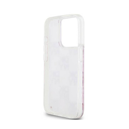 DKNY Liquid Glitter Multilogo - Etui iPhone 15 Pro (różowy) (DKHCP15LLCPEPP)