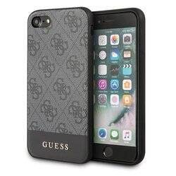 Guess 4G Bottom Stripe Collection - Etui iPhone SE 2020 / 8 / 7 (szary) (GUHCI8G4GLGR)