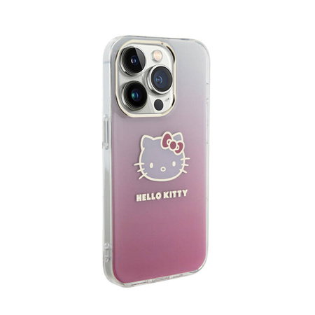 Hello Kitty IML Gradient Electrop Kitty Head - Etui iPhone 15 Pro (różowy) (HKHCP15LHDGKEP)