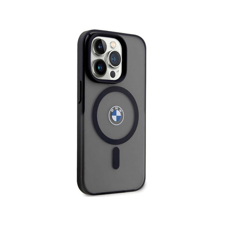 BMW Signature MagSafe - Etui iPhone 14 Pro (czarny) (BMHMP14LDSLK)