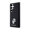 Karl Lagerfeld Silicone Karl & Choupette Metal Pin - Etui Samsung Galaxy S24 Ultra (czarny) (KLHCS24LSMHKCNPK)