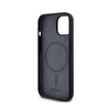 DKNY Liquid Silicone White Printed Logo MagSafe - Etui iPhone 15 Plus / 14 Plus (czarny) (DKHMP15MSNYACH)