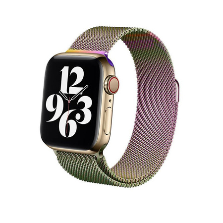Crong Milano Steel - Pasek ze stali nierdzewnej do Apple Watch 38/40/41/42 mm (opalizujący) (CRG-40MST-OPL)