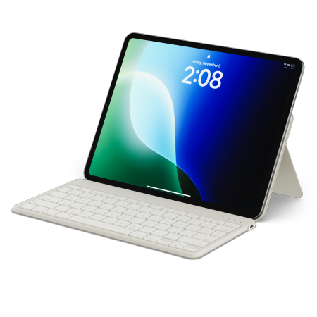 Satechi OntheGo Keyboard - bezprzewodowa klawiatura do trzech urządzeń z podstawką na smartfon/tablet (sand) (ST-KOTGW-EN)
