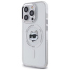 Karl Lagerfeld IML Metal Choupette Head MagSafe - Etui iPhone 14 Pro (biały) (KLHMP14LHLSCHH)