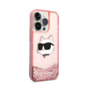 Karl Lagerfeld Liquid Glitter NFT Choupette Head - Etui iPhone 14 Pro Max (różowy) (KLHCP14XLNCHCP)
