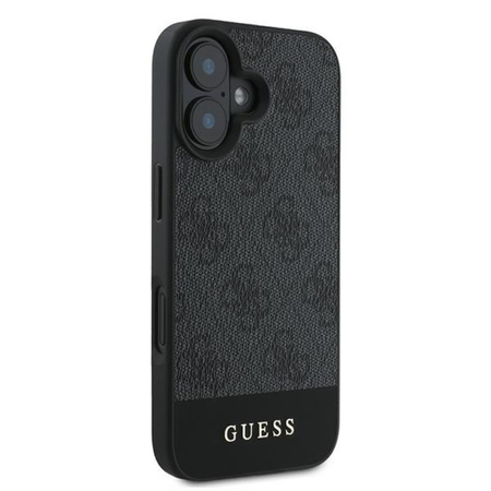 Guess 4G Bottom Stripe - Etui iPhone 16 (szary) (GUHCP16SG4GLGR)