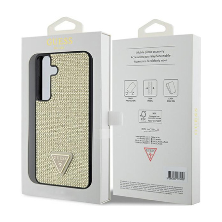 Guess Rhinestone Triangle - Etui Samsung Galaxy S24+ (złoty) (GUHCS24MHDGPPD)