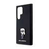 Karl Lagerfeld Silicone Ikonik Metal Pin - Etui Samsung Galaxy S24 Ultra (czarny) (KLHCS24LSMHKNPK)
