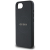 Guess Grained Ring MagSafe - Etui do iPhone 16e (czarny) (GUHMPSE4PGHSMMK)